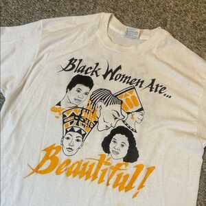 Vintage black women are beautiful single stitch tee
